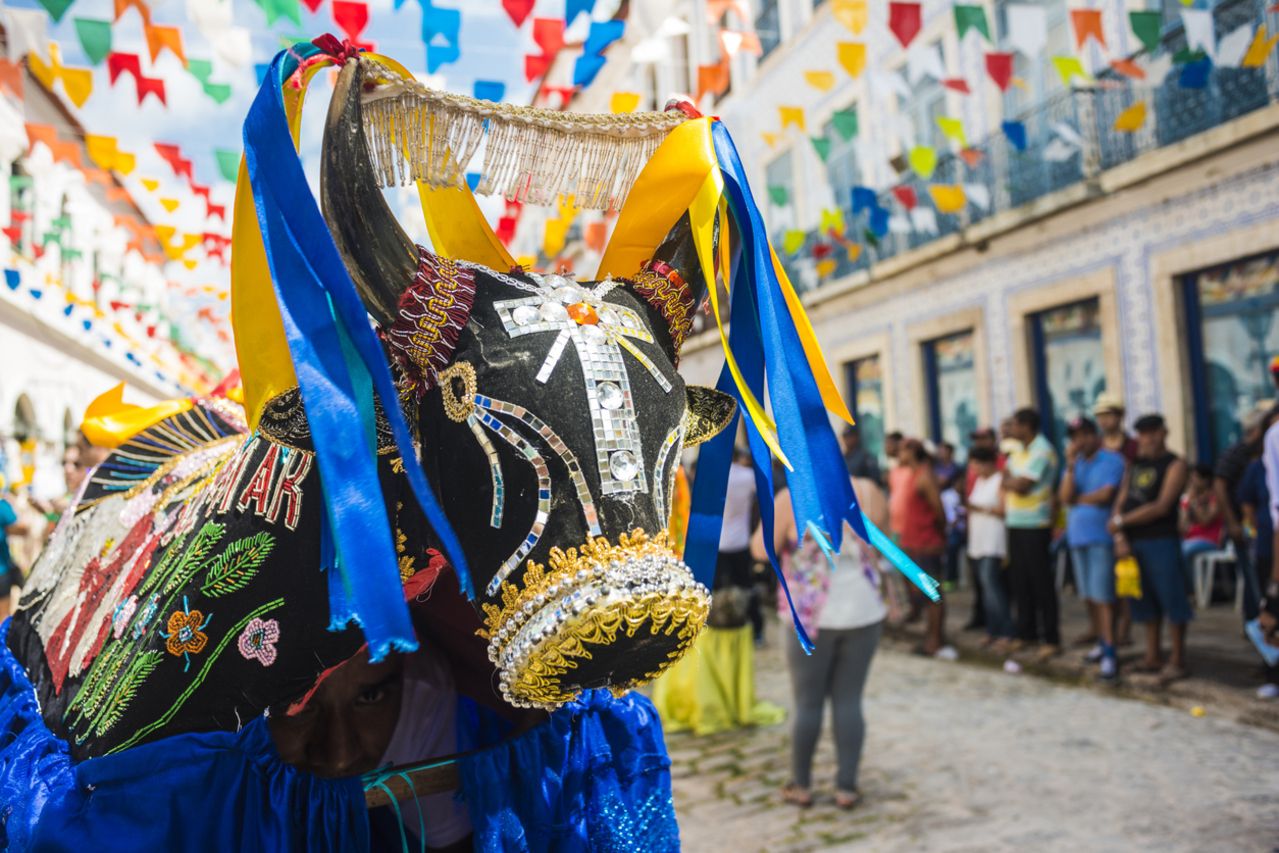 Historic town Sao Luis is preparing for the traditional holiday of bulls, Maranhao State, Brazil